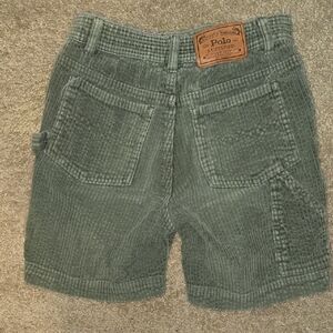 Vintage Polo Sport Ralph Lauren Cotton Corduroy Dungaree Shorts Size 6